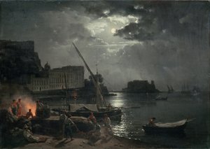 Vue de Naples au clair de lune, 1829